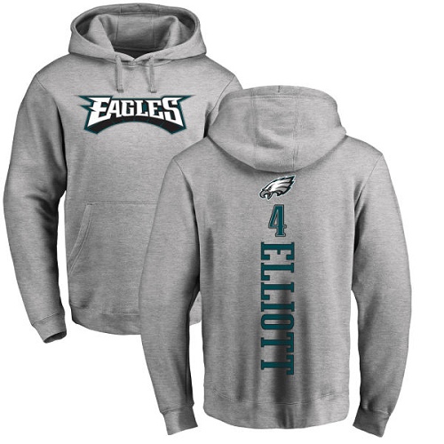 Men Philadelphia Eagles #4 Jake Elliott Ash Backer NFL Pullover Hoodie Sweatshirts
